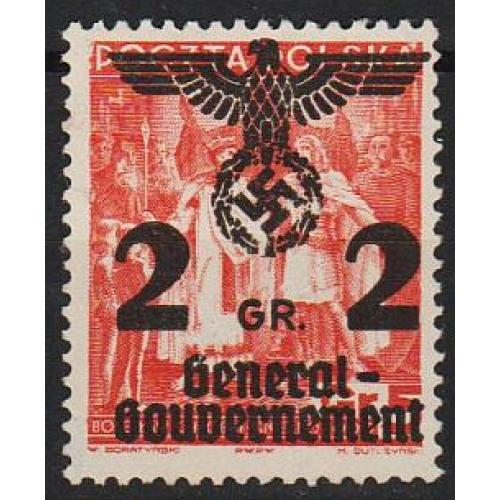 1940 - Рейх - GG - Надрук 2 Mi.17 (*)