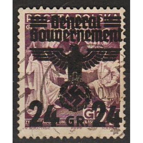 1940 - Рейх - GG - Надрук 24 Mi.22 _гаш