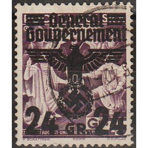 1940 - Рейх - GG - Надрук 24 Mi.22 _гаш