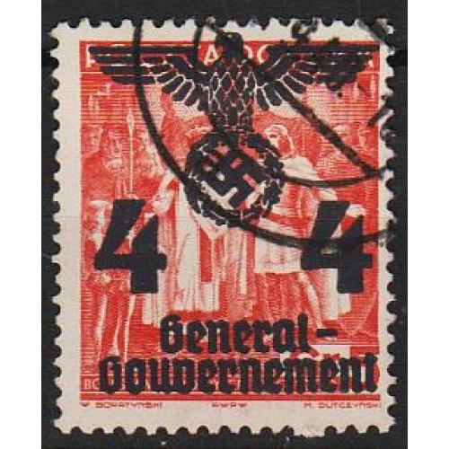 1940 - Рейх - GG - Надрук 4 Mi.18 _гаш