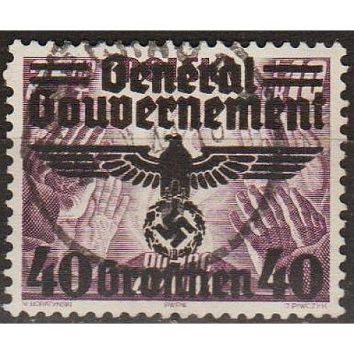 1940 - Рейх - GG - Надрук 40 Mi.31 _гаш