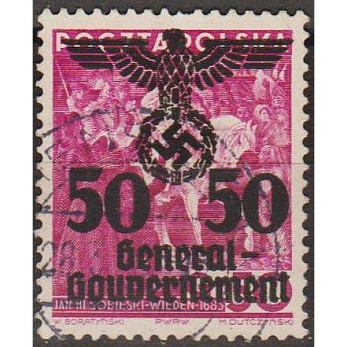 1940 - Рейх - GG - Надрук 50 Mi.24 _гаш