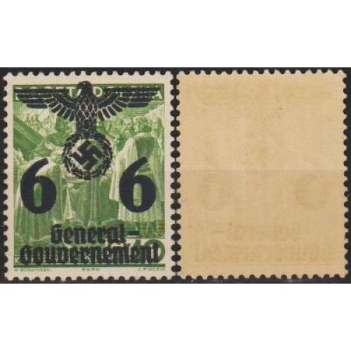 1940 - Рейх - GG - Надрук 6 Mi.19 **