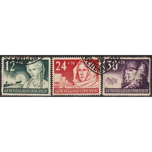 1940 - Рейх - GG - Перша річниця Генерал-Губернаторства Mi.56-58 _13,0 € _гаш