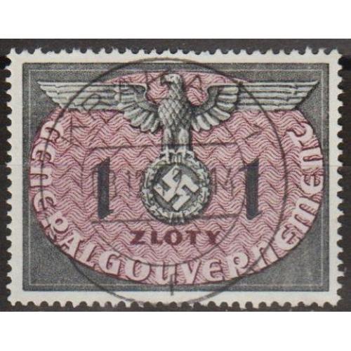 1940 - Рейх - GG - Службова 1 zl Mi.13 _6,0 € _гаш