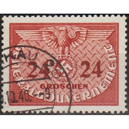1940 - Рейх - GG - Службова 24 Mi.6 _2,0 € _гаш