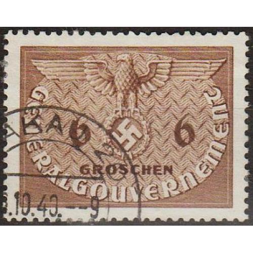 1940 - Рейх - GG - Службова 6 Mi.1 _3,0 € _гаш