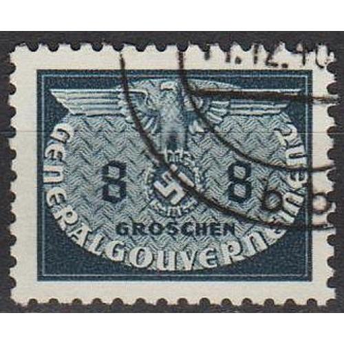 1940 - Рейх - GG - Службова 8 Мі.17 _1,80 €