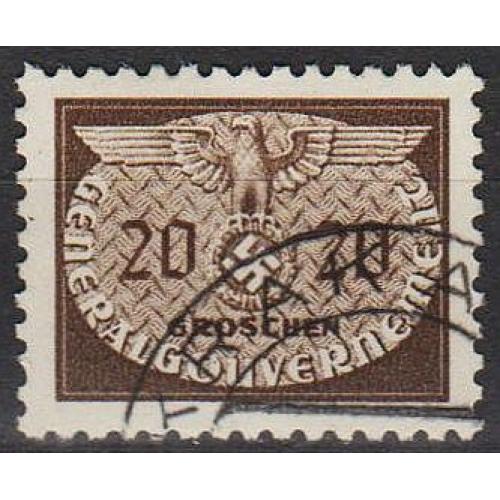 1940 - Рейх - GG - Службова 20 Мі.20 _1,50 €