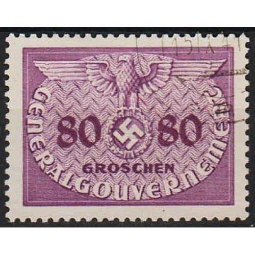 1940 - Рейх - GG - Службова 80 Mi.12 _3,0 EU _гаш