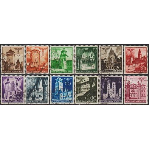 1940 - Рейх - GG - Стандарти - Архітектура Mi.40-51 _6,50 € _гаш