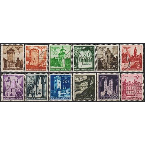 1940 - Рейх - GG - Стандарти - Архітектура Mi.40-51 _6,50 € _гаш