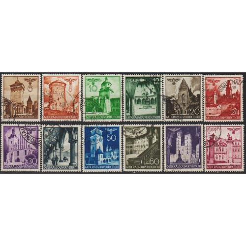 1940 - Рейх - GG - Стандарти - Архітектура Mi.40-51 _6,50 € _гаш