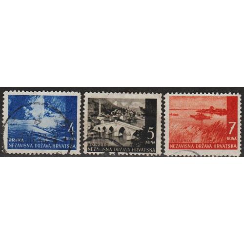 1941 - Хорватія - Пейзажі Mi.54-58 _2,10 €