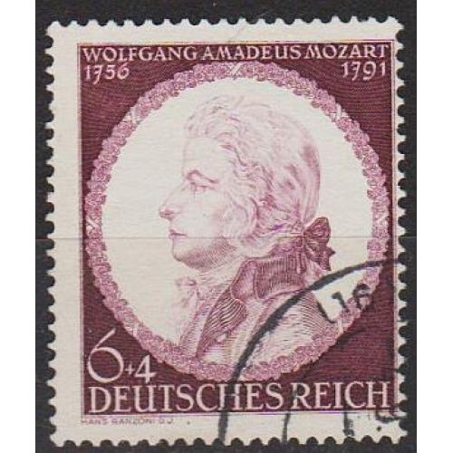 1941 - Рейх - 150 лет смерти Моцарта Mi.810 _гаш