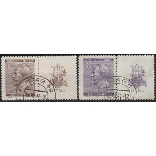 1941 - Рейх - Богемія - Антонін Дворжак Mi.73-74 _купони _6,0 €