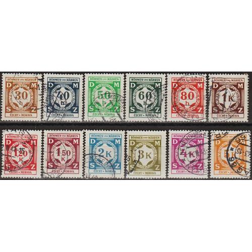 1941 - Рейх - Богемія - Службові Мі.1-12   _4,0 € 