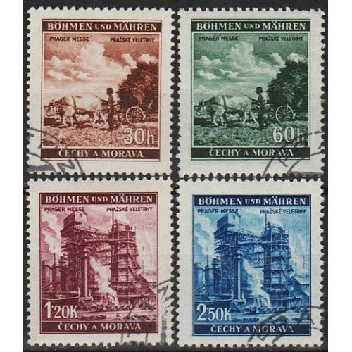 1941 - Рейх - Богемія - Ярмарок у Празі Mi.75-78 _гаш _8,0 €