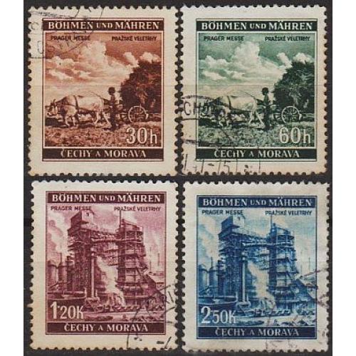 1941 - Рейх - Богемія - Ярмарок у Празі Mi.75-78 _гаш 8,0 €