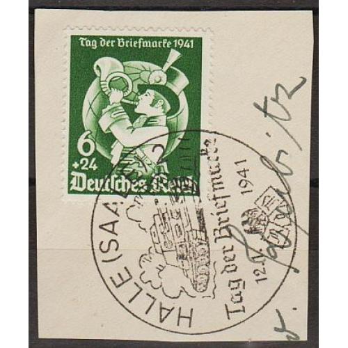 1941 - Рейх - День марки Mi.762 вирізка - Спец.погашення FDC