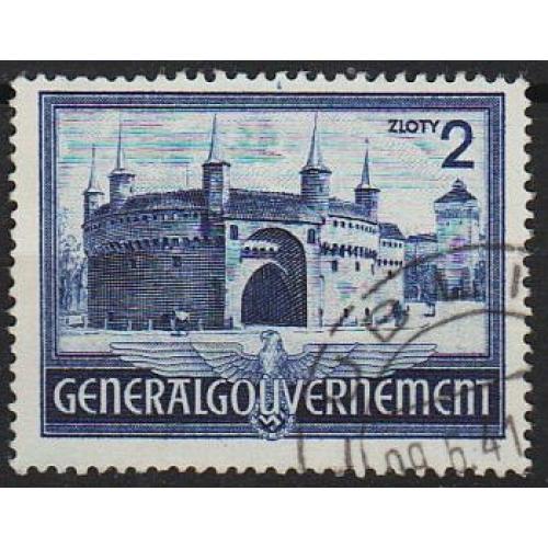 1941 - Рейх - GG - Архітектура - Краків 2 Mi.63 _гаш