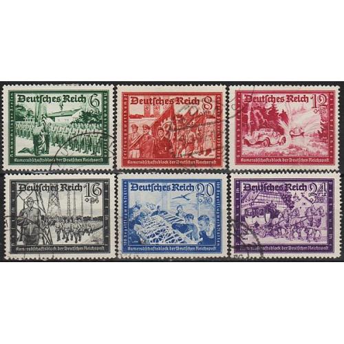 1941 - Рейх - Пошта Німеччини Mi.773-78 _гаш _32,0 €