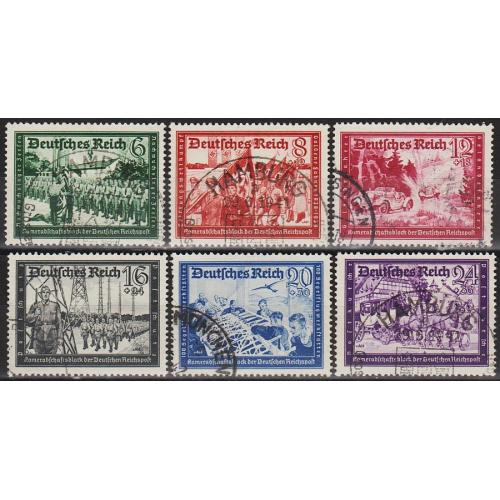 1941 - Рейх - Пошта Німеччини Mi.773-78 _гаш _32,0 €