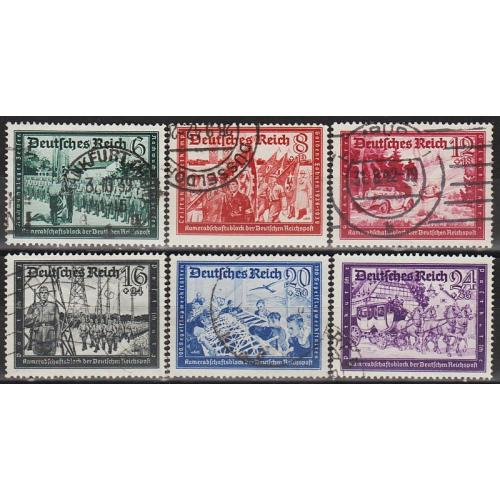 1941 - Рейх - Пошта Німеччини Mi.773-78 _гаш _32,0 €