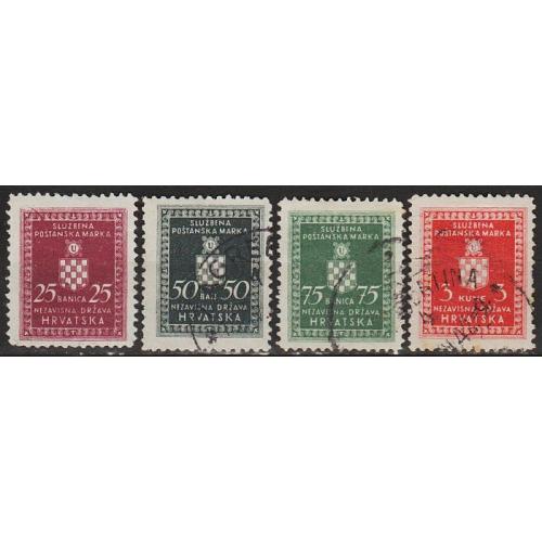 1942 - Хорватія - Службові Mi.1-6 _гаш