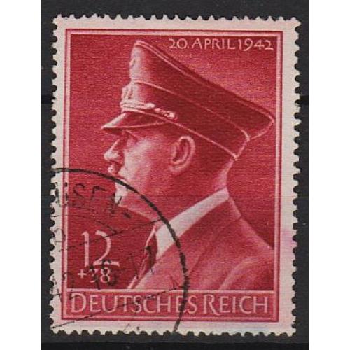 1942 - Рейх - 53 роки Гітлера Mi.813 _8.0 EU _гаш