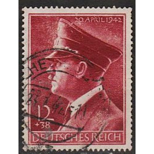 1942 - Рейх - 53 роки Гітлера Mi.813 _8.0 EU _гаш