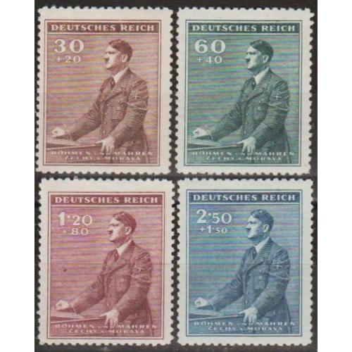 1942 - Рейх - Богемія - 53 роки Гітлеру Мі.85-88 *