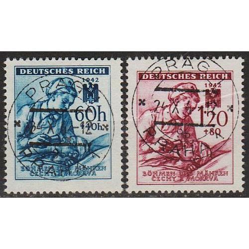 1942 - Рейх - Богемія - Червоний Хрест Mi.111-12 _гаш