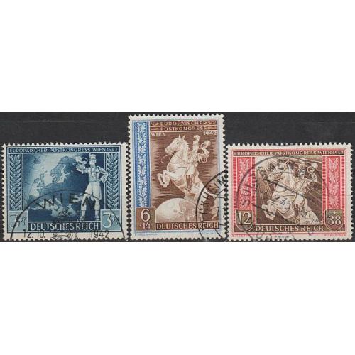 1942 - Рейх - Поштовий конгрес Mi.820-22  _7,0 €