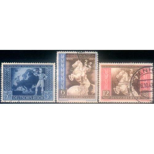 1942 - Рейх - Поштовий конгрес Mi.820-22  _7,0 €