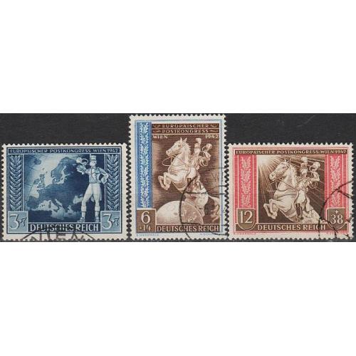 1942 - Рейх - Поштовий конгрес Mi.820-22  _7,0 €