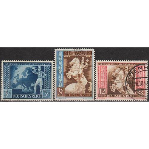1942 - Рейх - Поштовий конгрес Mi.820-22  _7,0 €