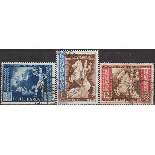 1942 - Рейх - Поштовий конгрес Mi.820-22  _7,0 €