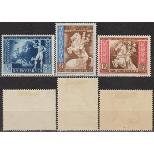 1942 - Рейх - Поштовий конгрес Mi.820-22 *