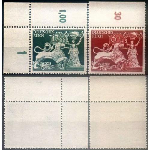 1942 - Рейх - Ювелірне мистецтво Mi.816-17  _Поле **