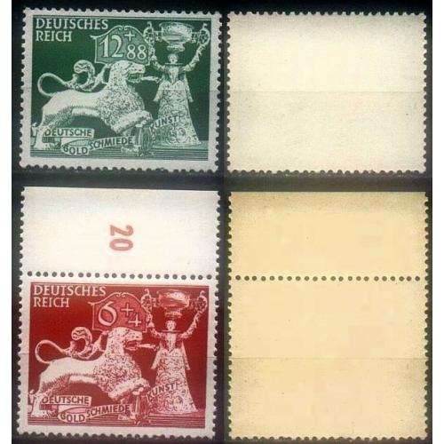 1942 - Рейх - Ювелірне мистецтво Mi.816-17  _Поле **