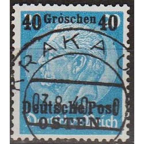 1939 - Рейх - GG - Надрук 40 Мі.8 _гаш