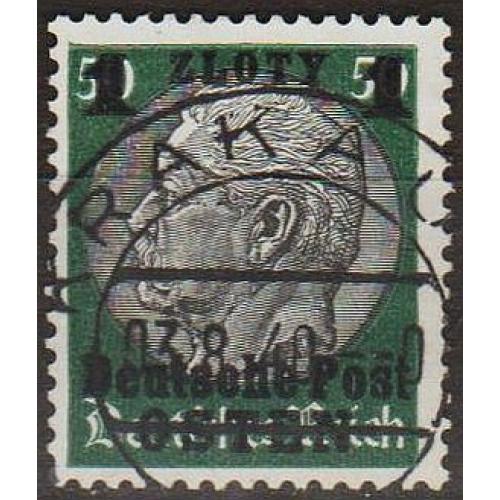 1939 - Рейх - GG - Надрук 1 zl Mi.12 _6,0 €