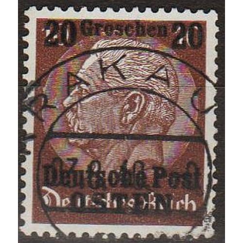 1939 - Рейх - GG - Надрук 20 Мі.5 _гаш