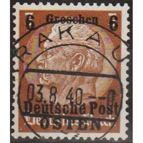 1939 - Рейх - GG - Надрук 6 Мі.1 _гаш