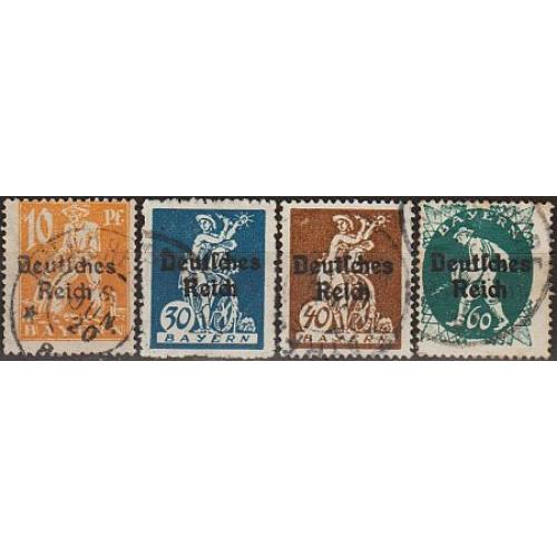 1920 - Німеччина - Стандарти Баварії з надруками в Мюнхені Mi.120-26  _7,80 **