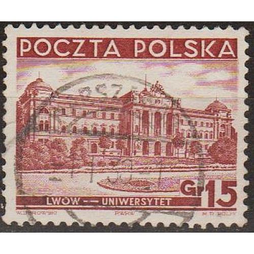 1937 - Польща - Львівський університет Mi.317  _гаш