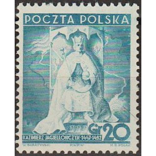 1938 - 20 років Польщі - Король Казимір IV Mi.334 (*)