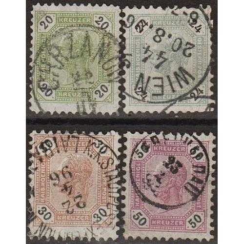 1891 - Австрія - Стандарт - Франц Йозеф І Mi.63-66  _гаш