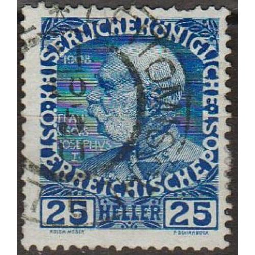 1908 - Австрія - 60 років правління Франца Йозефа 25 Мі.147  _гаш